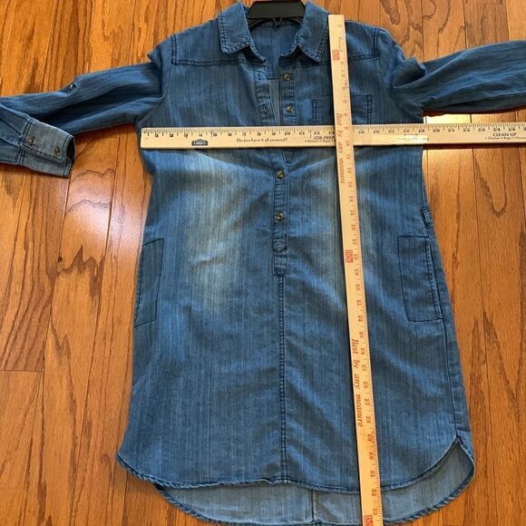 Papermoon size small denim long sleeve dress. No belt included - Picture 7 of 7